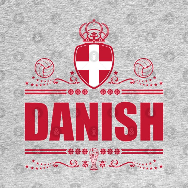 DANISH FOOTBALL GIFT | RED VIGNETTE by VISUALUV